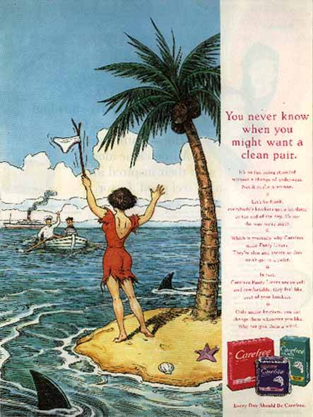 Carefree panty liner ads (U.K.) at the Museum of Menstruation and Women's  Health