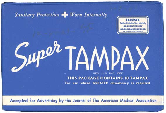 4 Genuine JEX Tampons in Its Vintage Advertising Box - Mint Condition